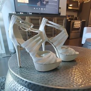 Aldo white cream heels